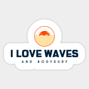 bodysurf sunset Sticker